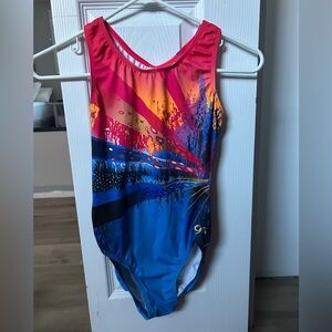 COPY - Super colorful GK gymnastics leotard.
